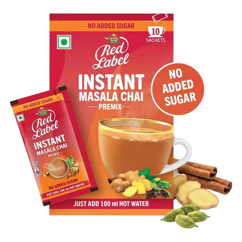 Brooke Bond Red Label Instant Masala Chai Premix - No Added Sugar