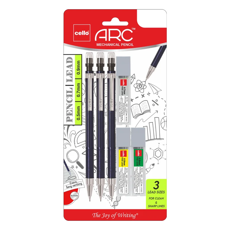 Cello ARC Mechanical Pencil with Lead - 0.5, 0.7 & 0.9 mm