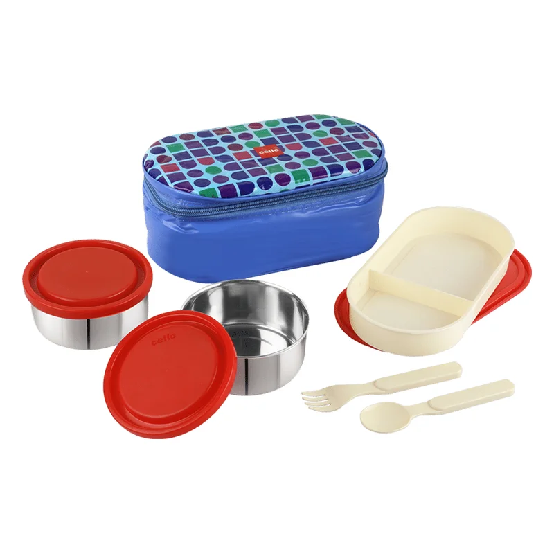 Cello Big Bite Lunch Bag with 3 Containers