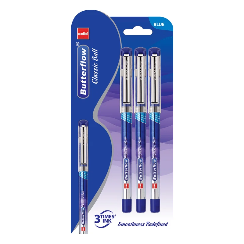 Cello Butterflow Classic Ball Pen - Blue
