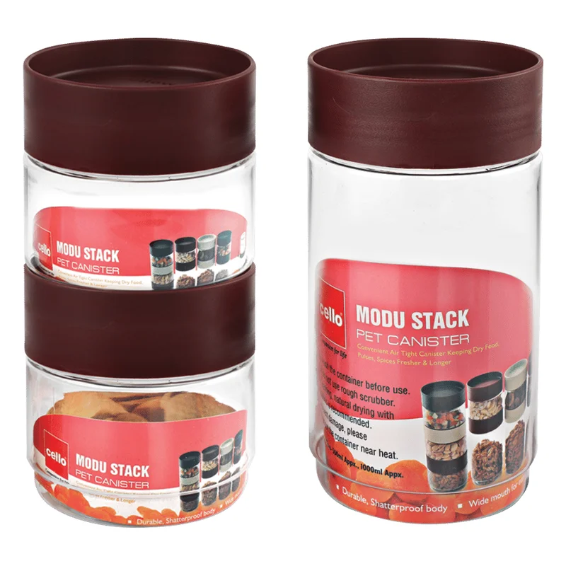 Cello Modustack Plastic Storage Container Set