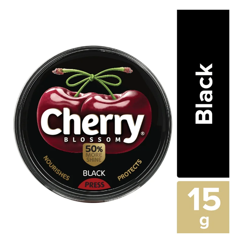 Cherry Blossom Black Wax Shoe Polish
