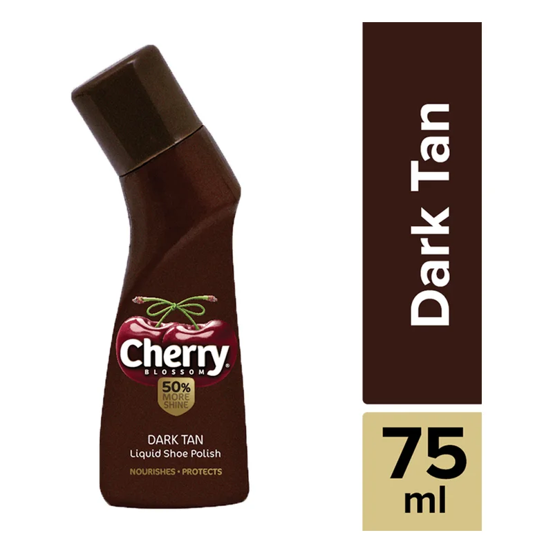 Cherry Blossom Dark Tan Liquid Shoe Polish