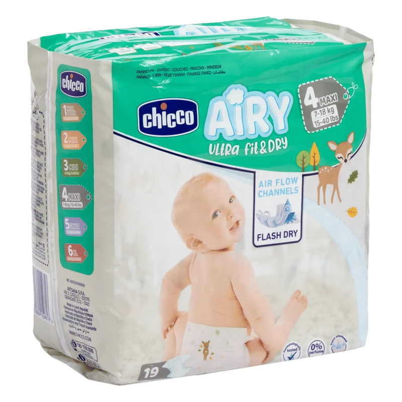 Chicco Airy Maxi Diapers Size 4 (7-18 kg)
