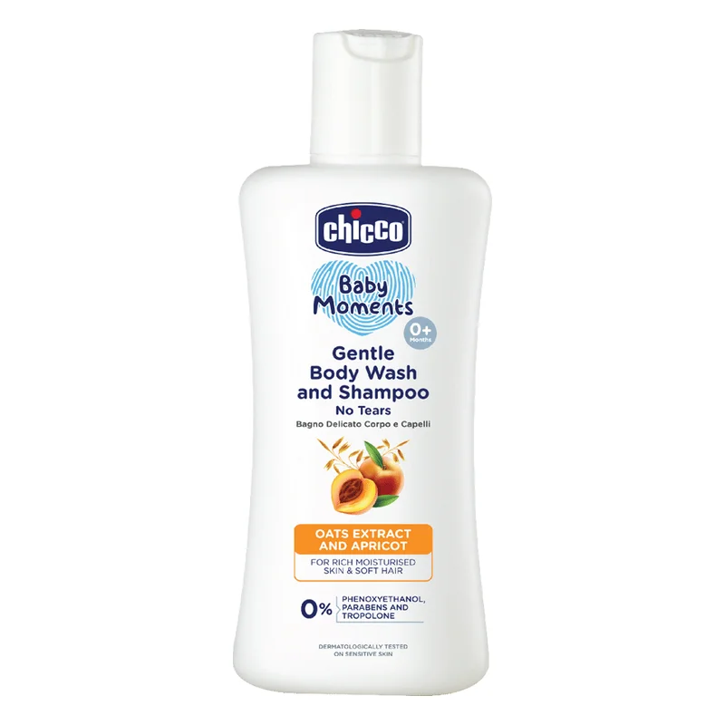 Chicco Baby Moments Gentle Body Wash & Shampoo - Oats & Apricot