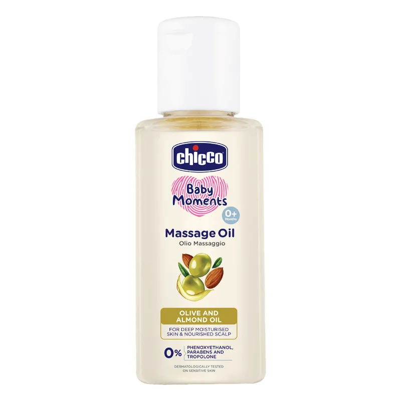 Chicco Baby Moments Massage Oil - Olive & Almond