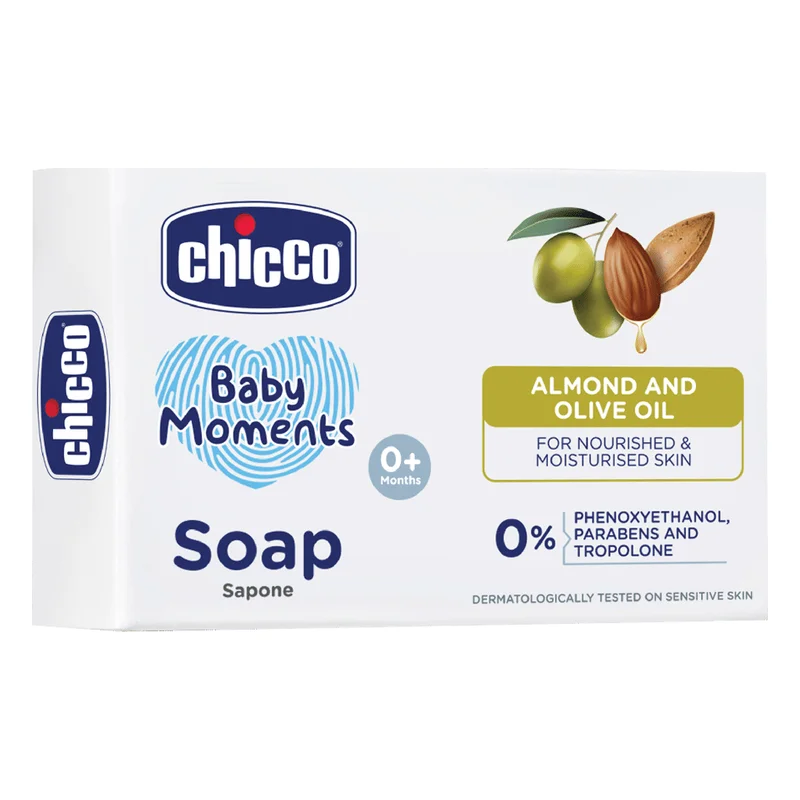Chicco Baby Moments Soap - Almond & Olive Oil