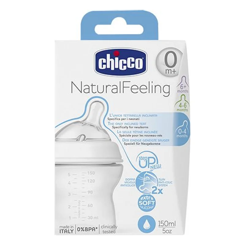 Chicco Natural Feeling Feeding Bottle 0m+