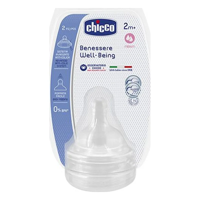 Chicco Natural Feeling Teat Medium Flow 2m+
