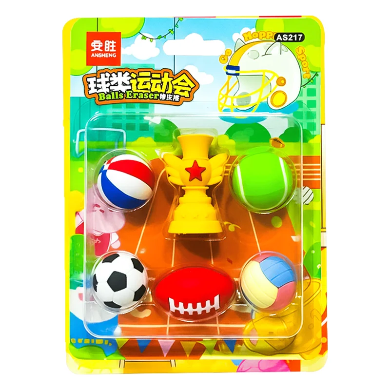 Chrome Ball Shaped Erasers