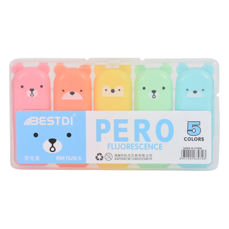 Chrome Bear Shaped Highlighters
