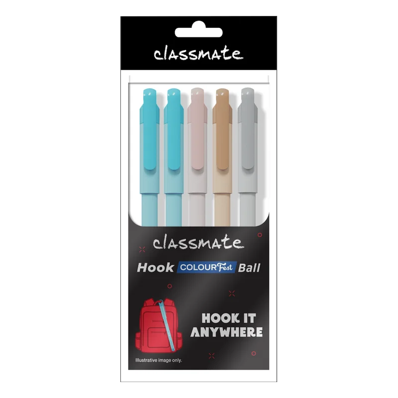Classmate Hook Colourfest Ball Pen Blue