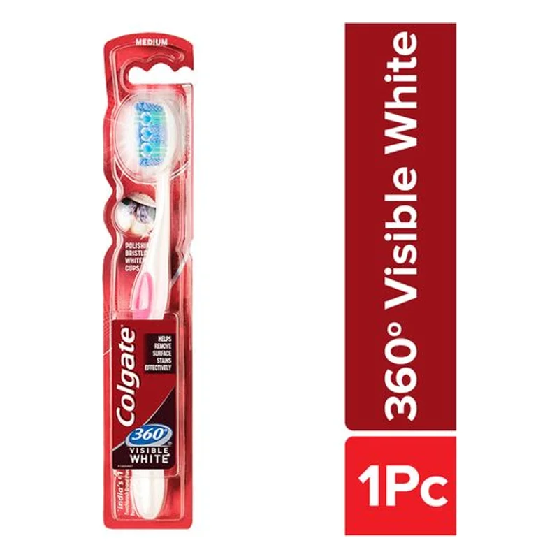 Colgate 360 Visible White Toothbrush Medium