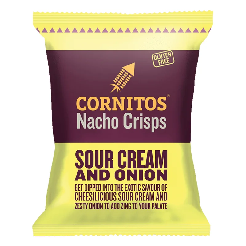 Cornitos Cheesy Sour Cream & Onion Nacho Crisps