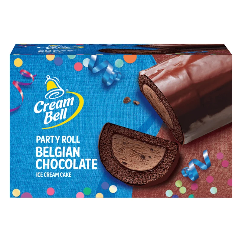 Creambell Belgian Chocolate Party Roll Ice Cream Cake
