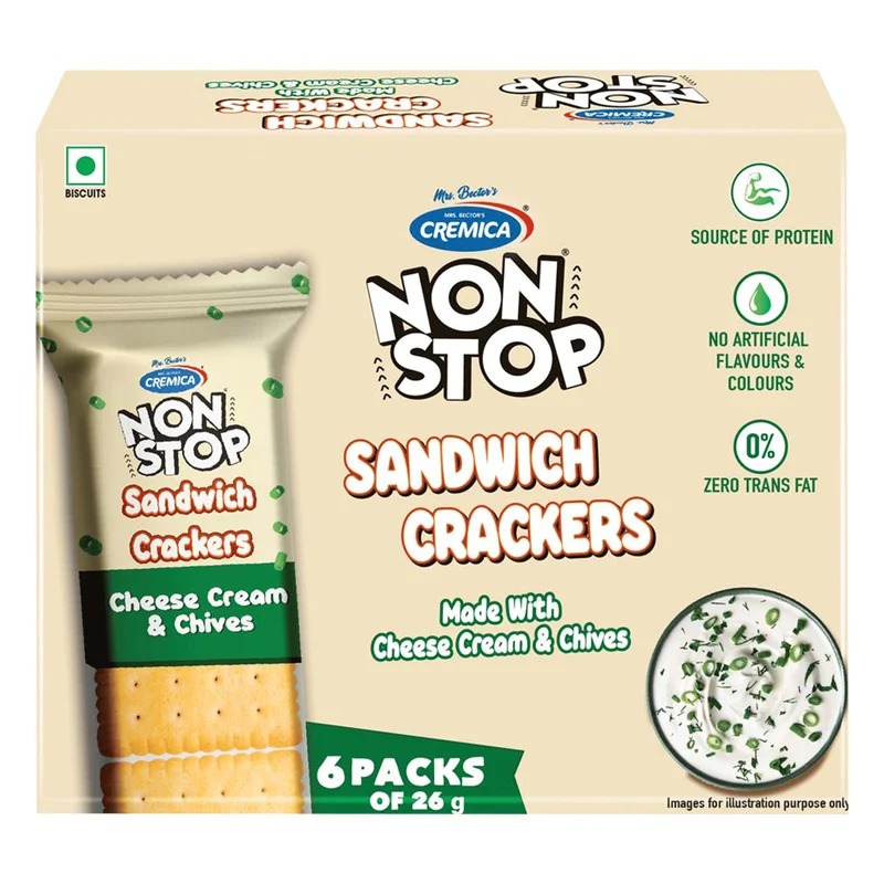 Cremica Cheese Cream & Chives Sandwich Crackers