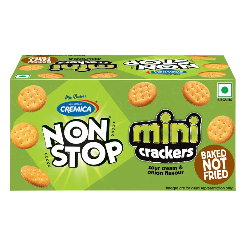 Cremica Non Stop Sour Cream & Onion Mini Cracker