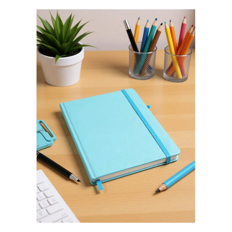 Cubic A5 Undated Diary - Aqua Blue