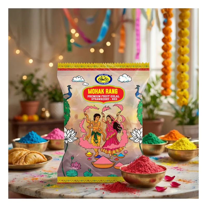 Cycle Pure Mohak Rang Fruit Gulal - Strawberry Red