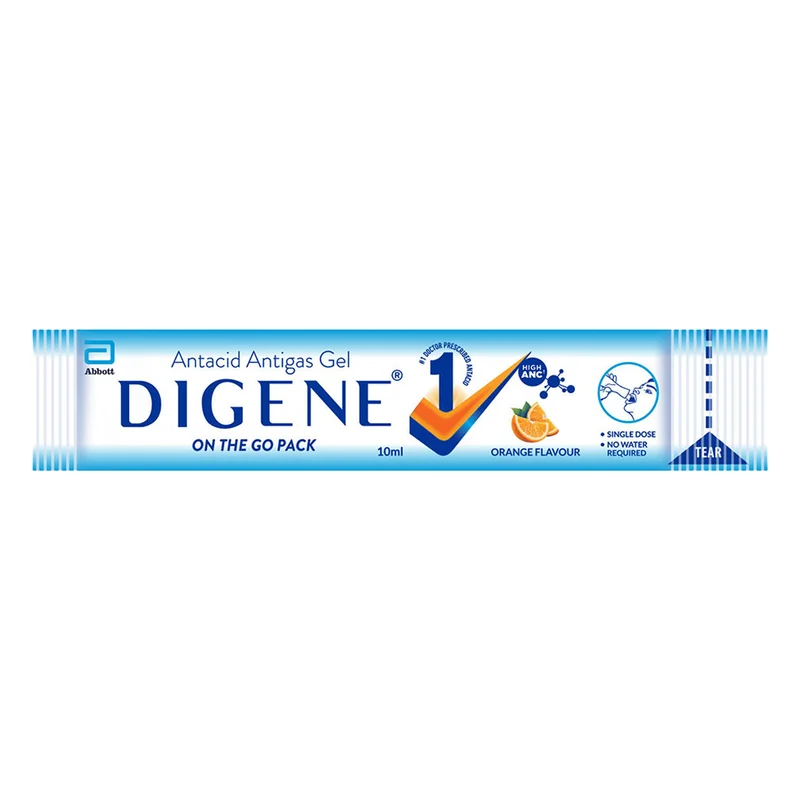 Digene Antacid Antigas Gel Orange On The Go Stick Pack