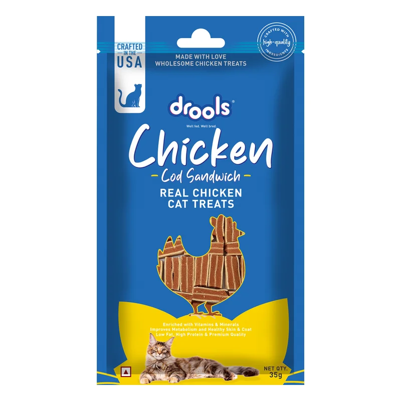 Drools Chicken Cod Sandwich Cat Treats