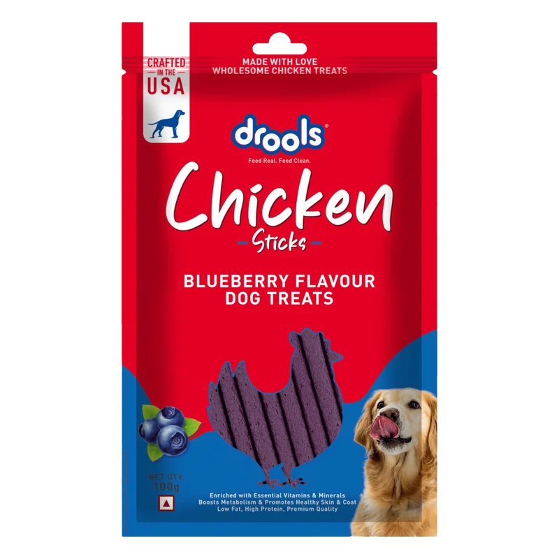 Drools Chicken Sticks Dog Treats - Blueberry