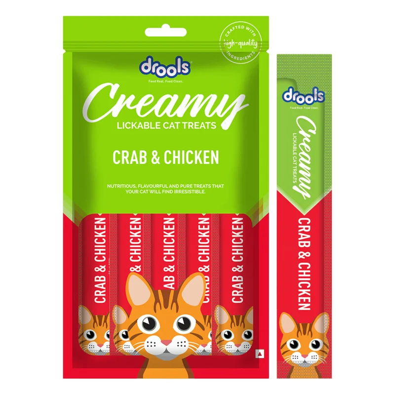 Drools Creamy Lickable Cat Treat - Crab & Chicken