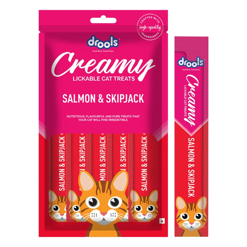 Drools Creamy Lickable Cat Treat - Salmon & Skipjack
