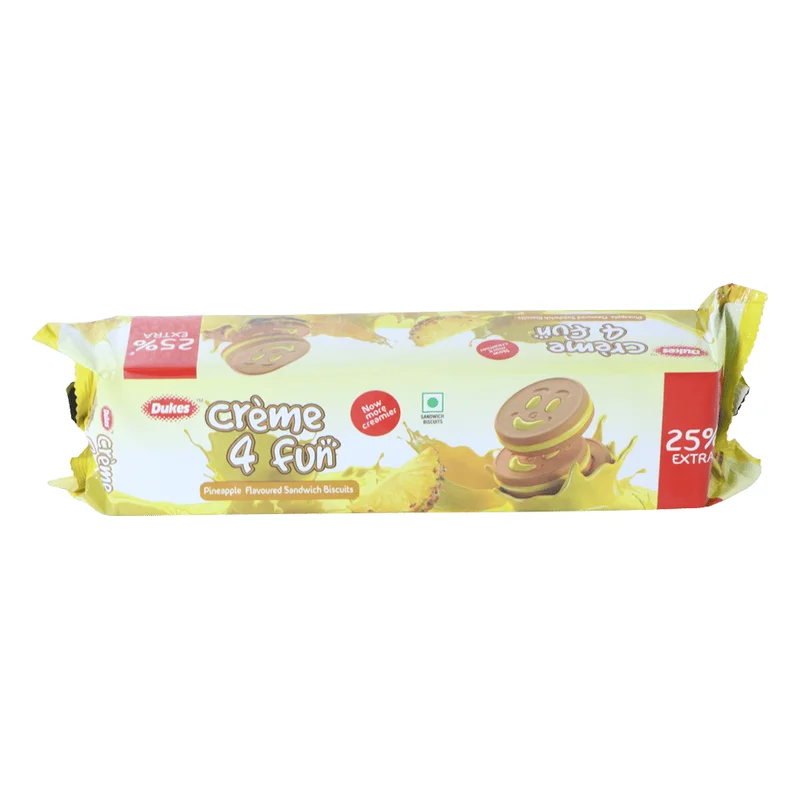 Duke's Creme 4 Fun Pineapple Sandwich Biscuits