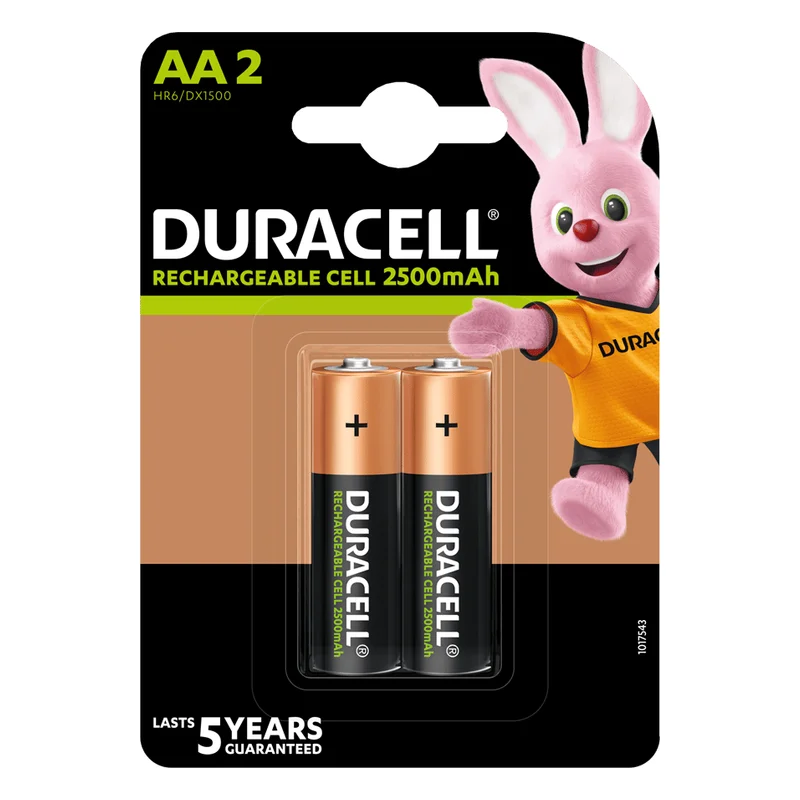 Duracell Rechargeable AA Batteries 2500mAh