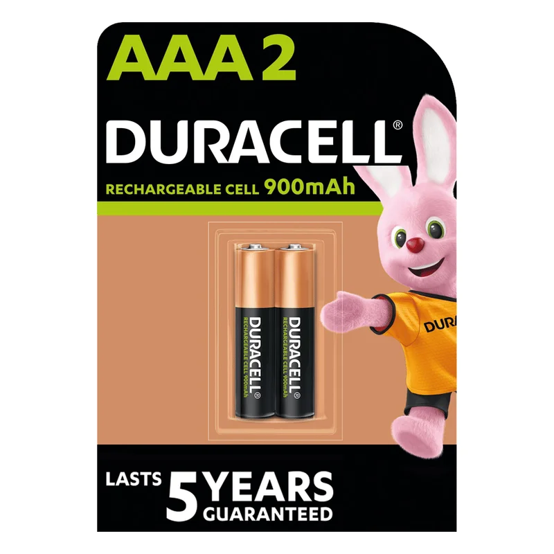 Duracell Rechargeable AAA Batteries 900mAh