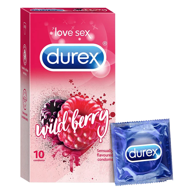 Durex Extra Thin Flavoured Condoms - Wildberry
