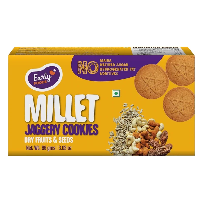 Early Foods Dry Fruits & Seeds Millet Jaggery Cookies