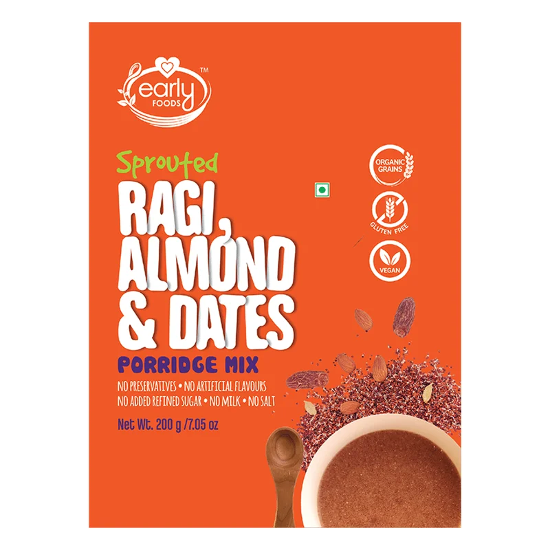 Early Foods Organic Sprouted Ragi, Almond & Dates Porridge Mix