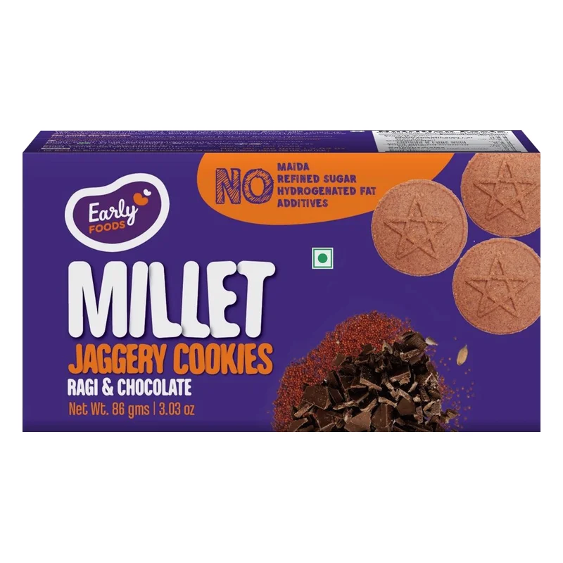 Early Foods Ragi & Chocolate Millet Jaggery Cookies