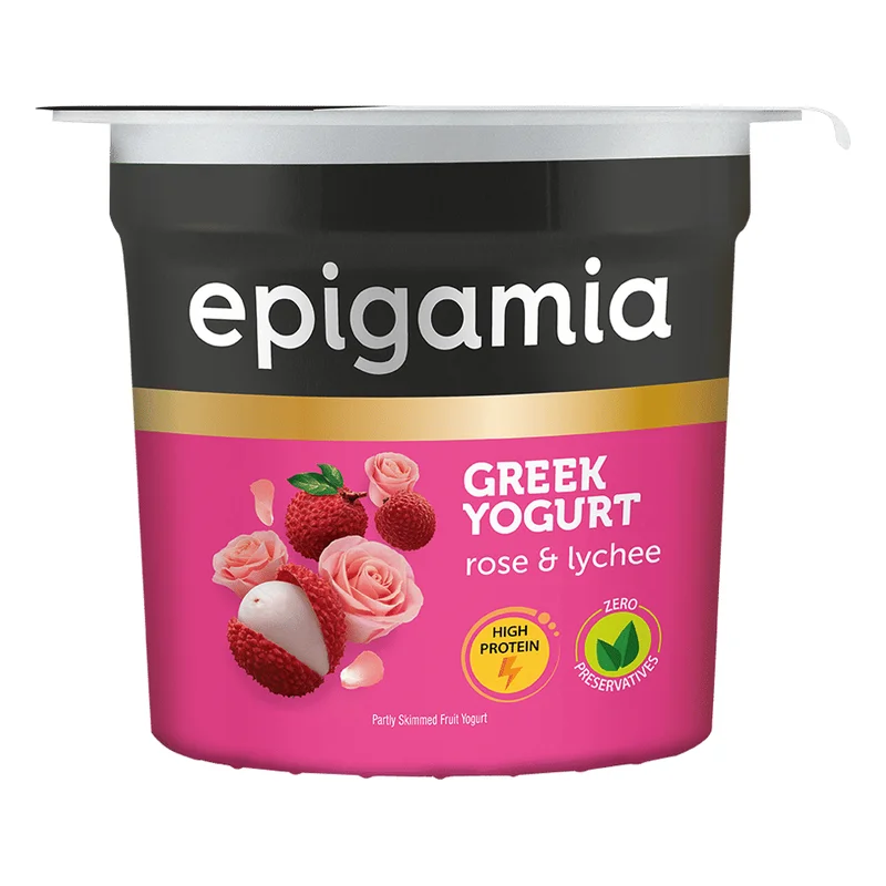 Epigamia High Protein Rose & Lychee Greek Yogurt
