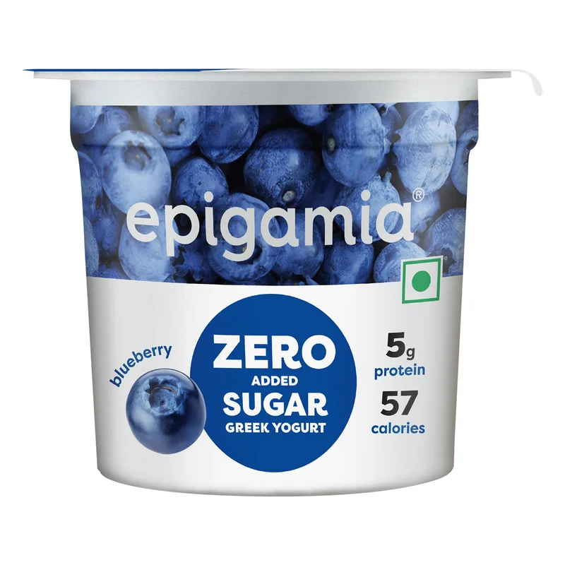Epigamia No Added Sugar Blueberry Yogurt