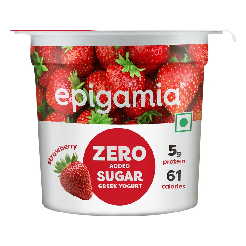 Epigamia No Added Sugar Strawberry Yogurt