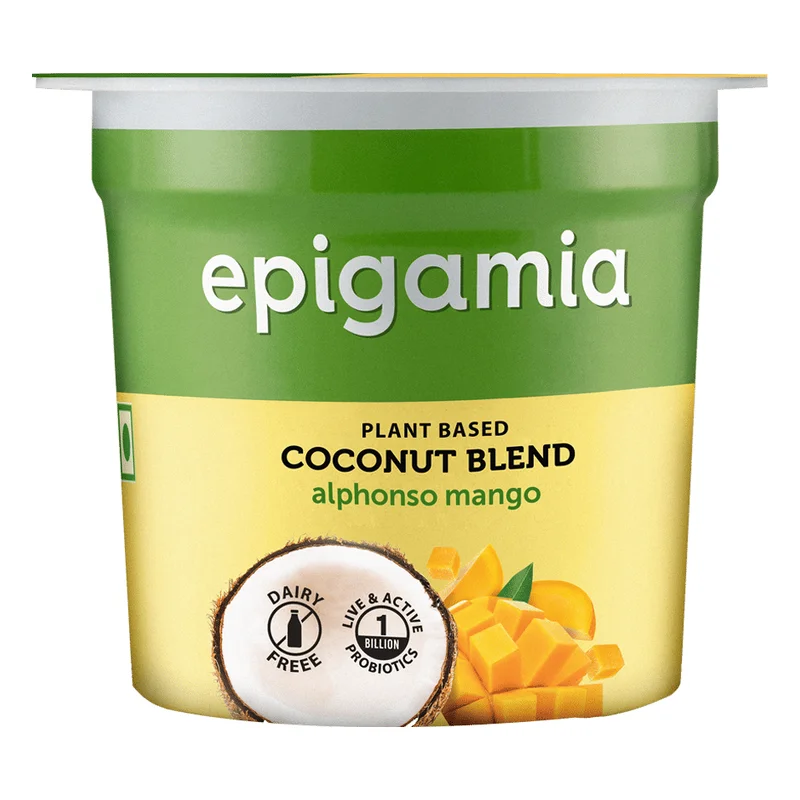 Epigamia Plant Based Coconut Blend Alphonso Mango