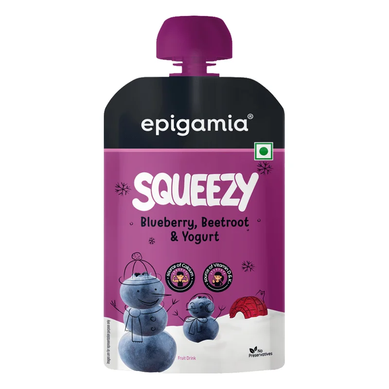 Epigamia Squeezy Blueberry, Beetroot & Yogurt
