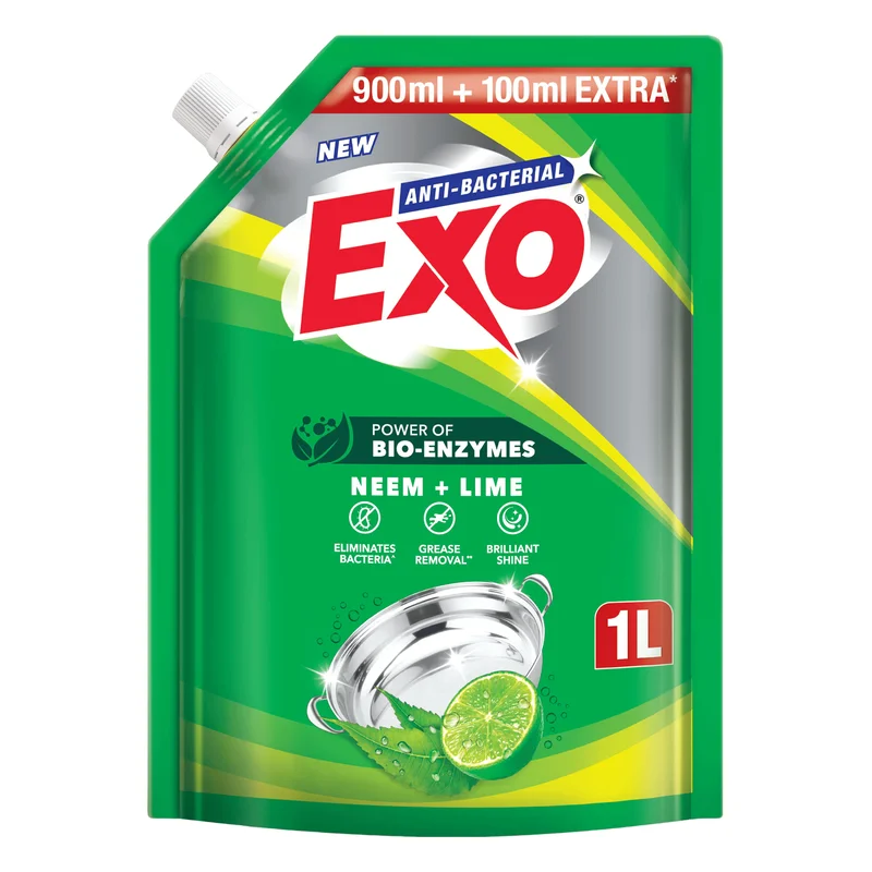 Exo Neem & Lime Anti-Bacterial Dishwash Liquid Refill Pouch