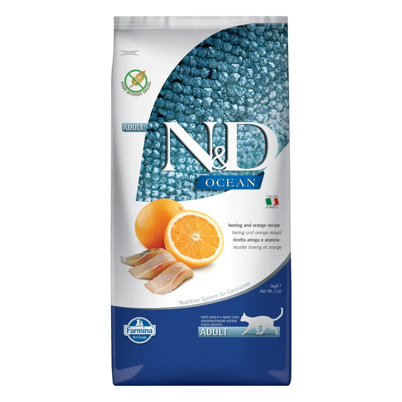 Farmina N&D Ocean Adult Cat Food - Herring & Orange