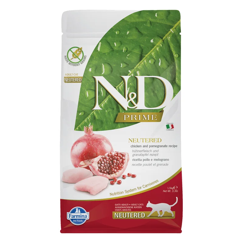 Farmina N&D Prime Neutered Adult Cat Food - Chicken & Pomegranate
