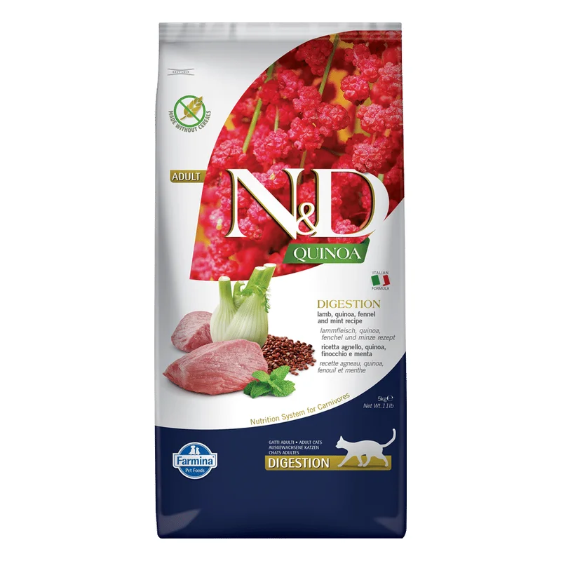 Farmina N&D Quinoa Adult Cat Food - Digestion, Lamb