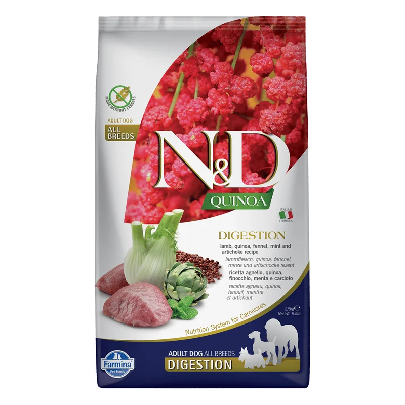 Farmina N&D Quinoa Adult Dog Food - Digestion, Lamb