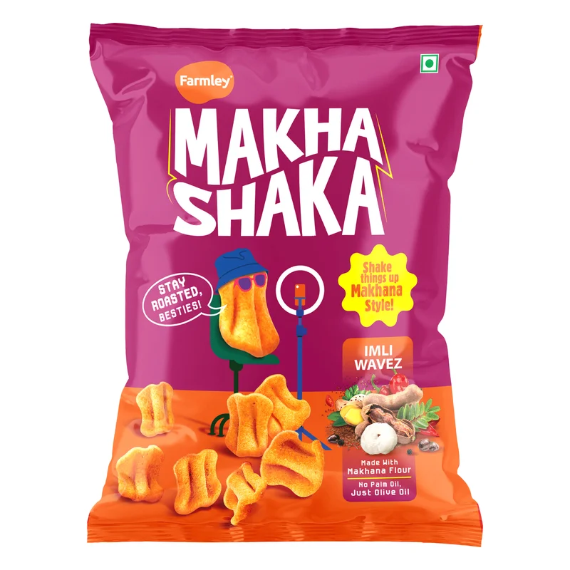 Farmley Makha Shaka Imli Wavez Makhana Chips