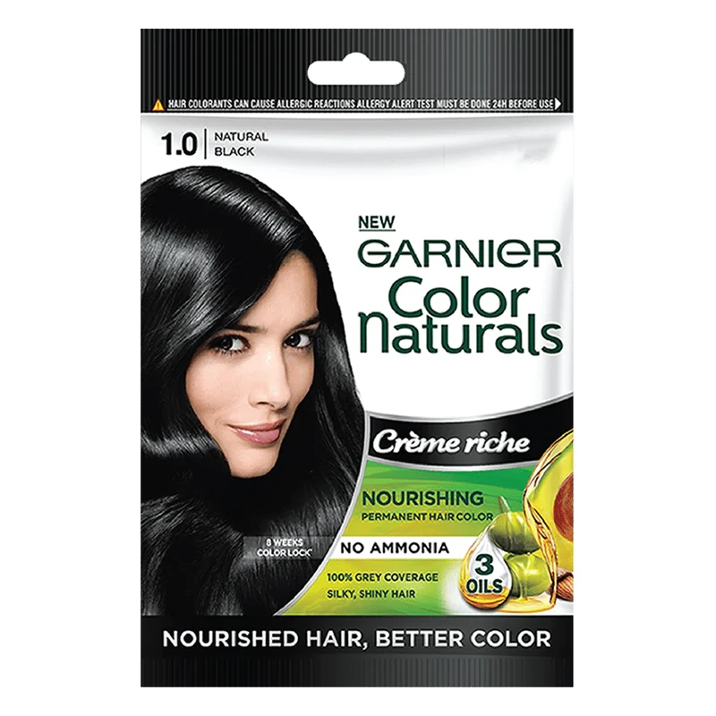 Garnier Color Naturals Creme Riche Sachet - Natural Black 1