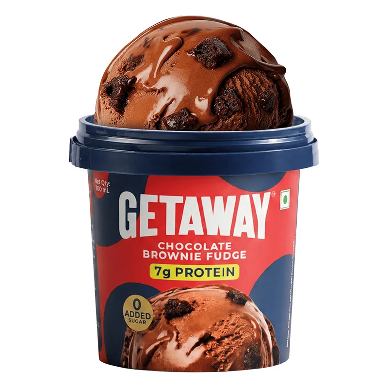 Get-A-Way Chocolate Brownie Fudge Ice Cream - Zero Added Sugar