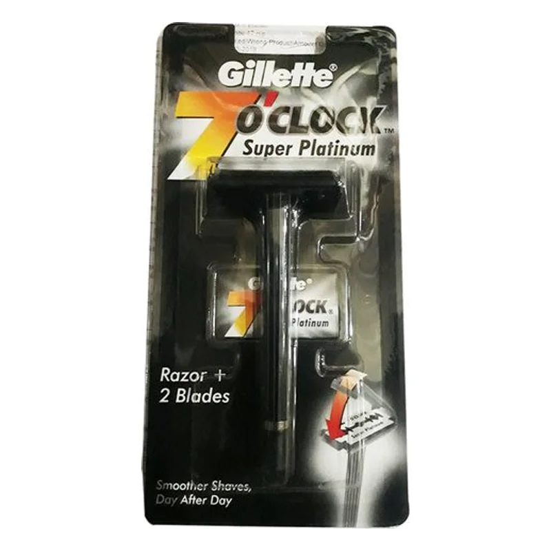 Gillette 7 O'Clock Super Platinum Razor & Blades