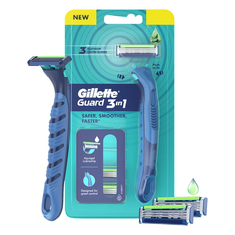 Gillette Guard 3-in-1 Razor with 2 Cartridges